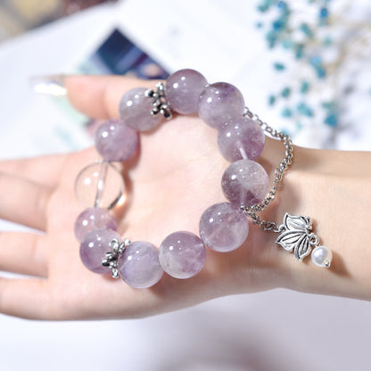 Moonpetal Grace · Lavender Rutile Quartz Bracelet