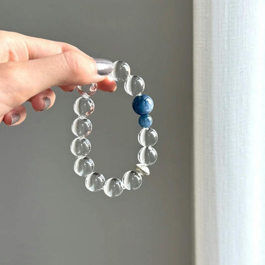 Clarity Flow · Clear Quartz & Kyanite Energy Bracelet