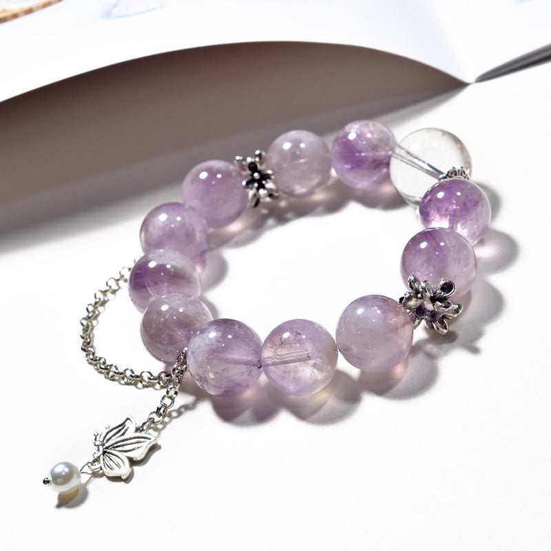 Moonpetal Grace · Lavender Rutile Quartz Bracelet