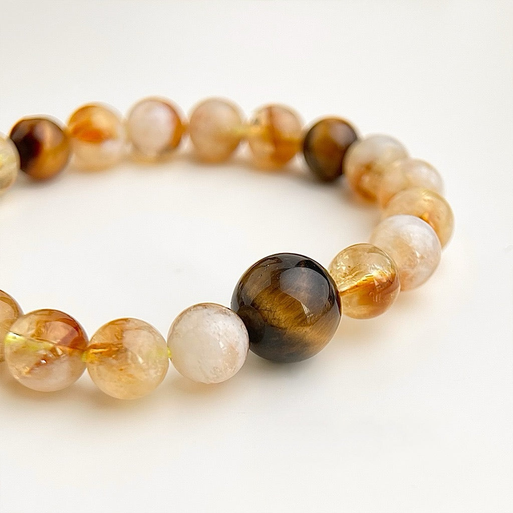 Dune Light · Citrine & Tiger’s Eye Bracelet
