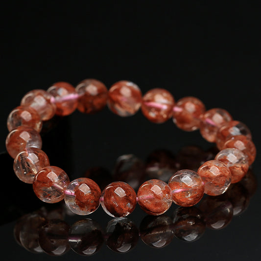 Red Phantom Crystal Bracelet · Ice-Grade Snowflake Inclusion