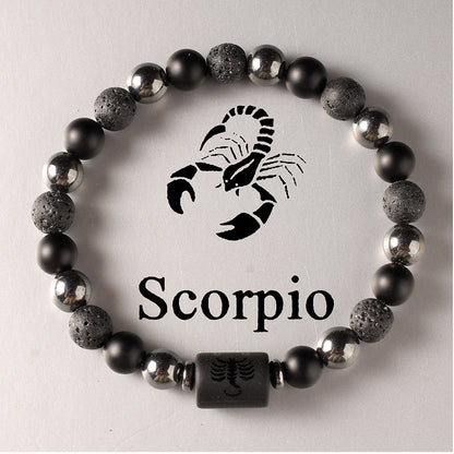 Zodiac Obsidian Bracelet · 12 Signs Protection Jewelry