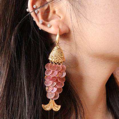 Gilded Scales · Vintage Fish-Inspired Dangle Earrings