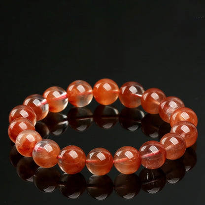 Red Floral Phantom Quartz Bracelet · Abundance & Vitality