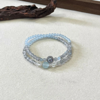 Moonlight Blue · Double Layer Bracelet
