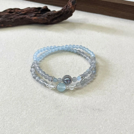Moonlight Blue · Double Layer Bracelet