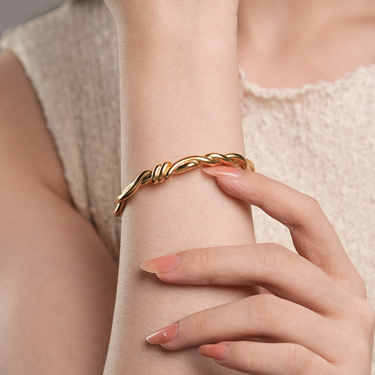 Twistroot · Sculptural Gold Vine Cuff