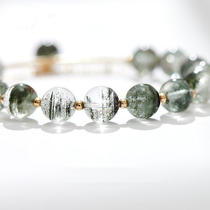 Golden Grove · Green Phantom Quartz Bracelet with 14K Gold-Filled Accents