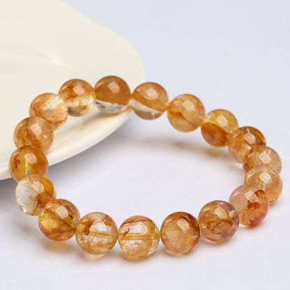 Gelber Einschluss-Quarz Armband · Freude & Vitalität