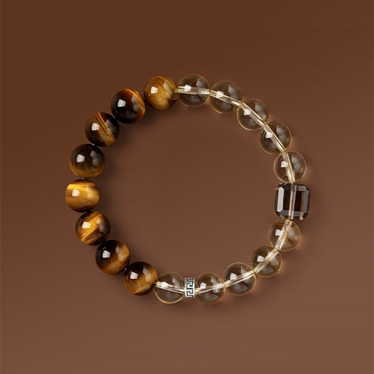 Tiger’s Vision · Citrine & Tiger Eye Crystal Bracelet