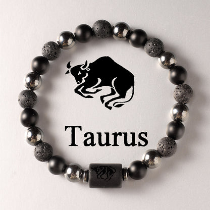 Zodiac Obsidian Bracelet · 12 Signs Protection Jewelry