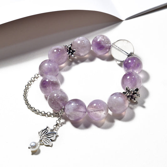 Moonpetal Grace · Lavender Rutile Quartz Bracelet