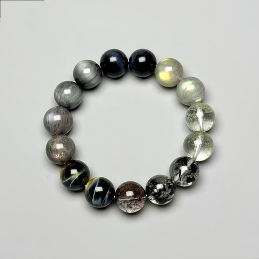 Shadow Core · Hawk’s Eye & Labradorite Grounding Energy Bracelet