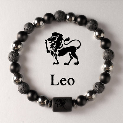 Zodiac Obsidian Bracelet · 12 Signs Protection Jewelry