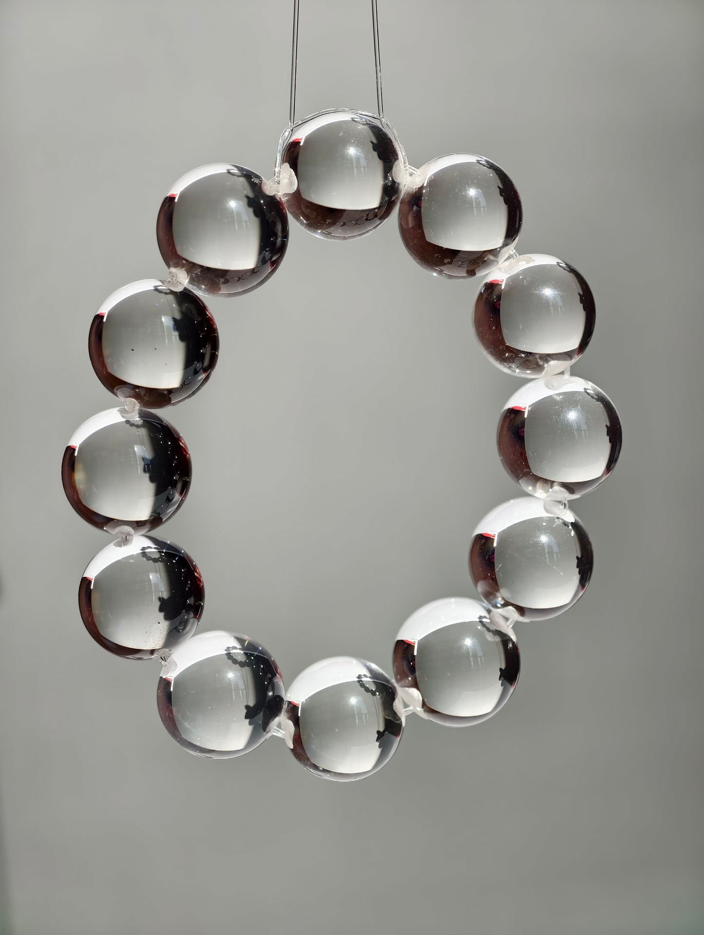 オックスノーズ結び技法を使用した高品質クリアクォーツブレスレット