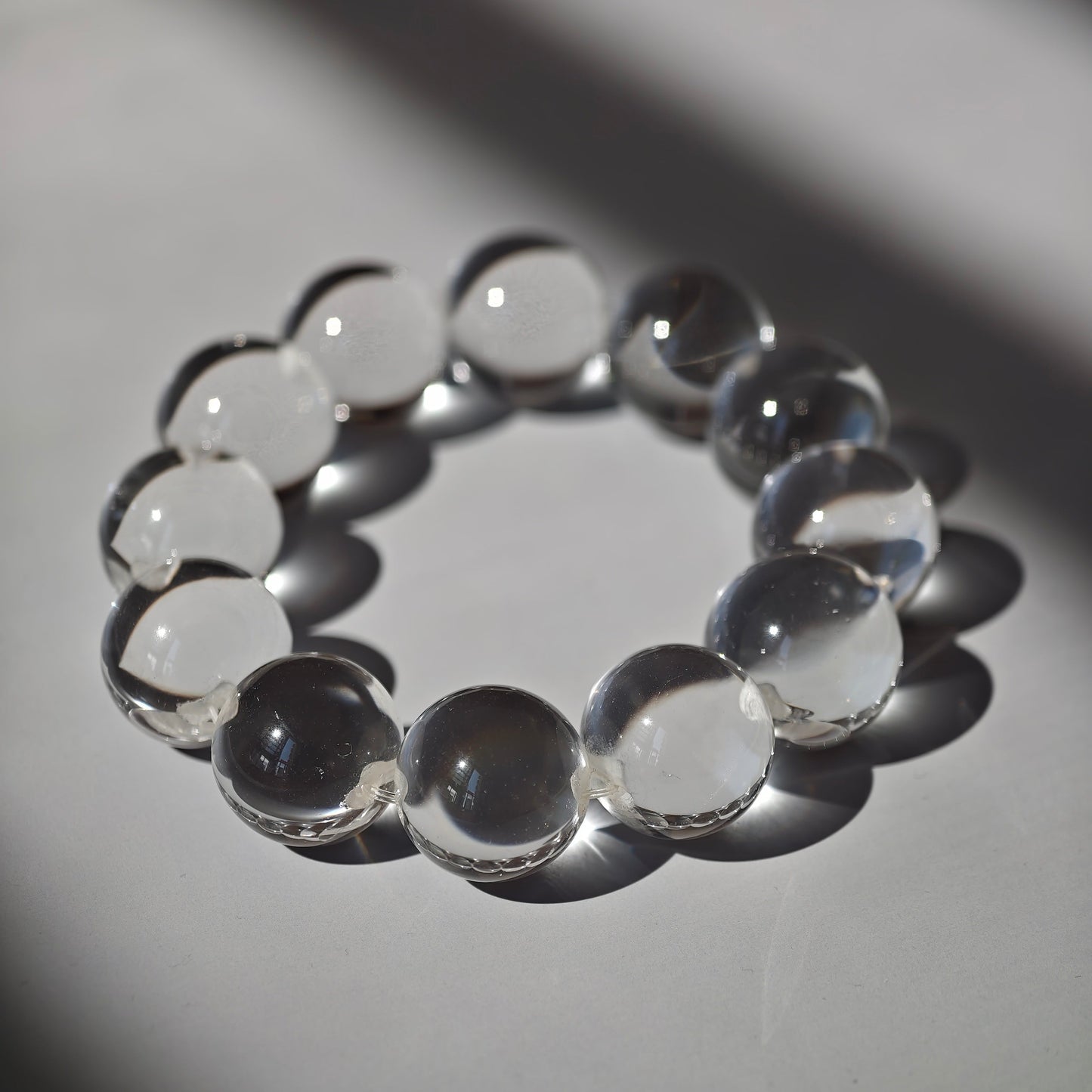 オックスノーズ結び技法を使用した高品質クリアクォーツブレスレット