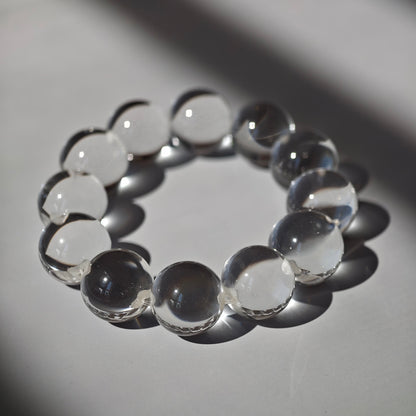 オックスノーズ結び技法を使用した高品質クリアクォーツブレスレット