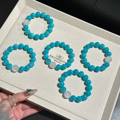 Glacier Whisper · Amazonite & White Azeztulite Bracelet