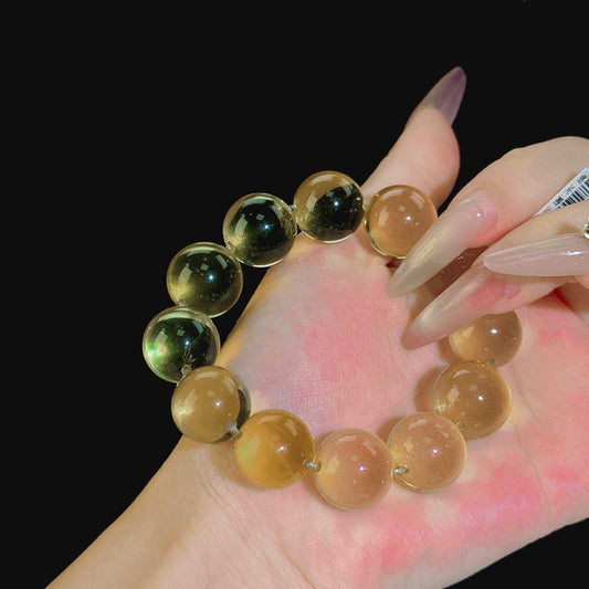 Citrine Bracelet with Bull-Nose Threading Technique