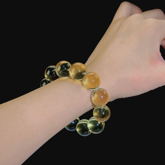 Citrine Bracelet with Bull-Nose Threading Technique