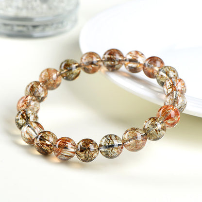 Super Sieben Quarz Armband – Schwarzer Goldrutil Kraft