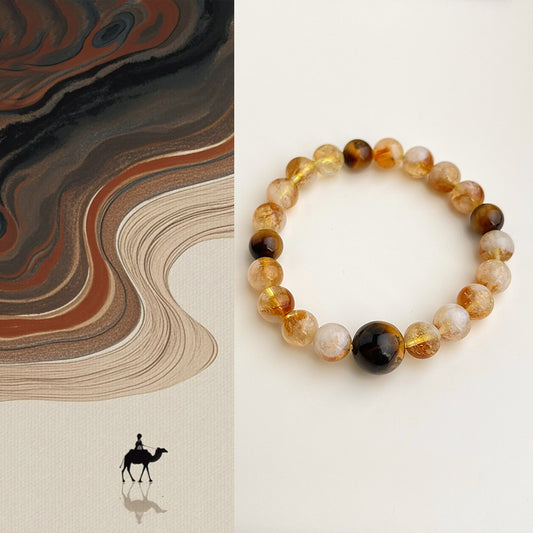 Dune Light · Citrine & Tiger’s Eye Bracelet