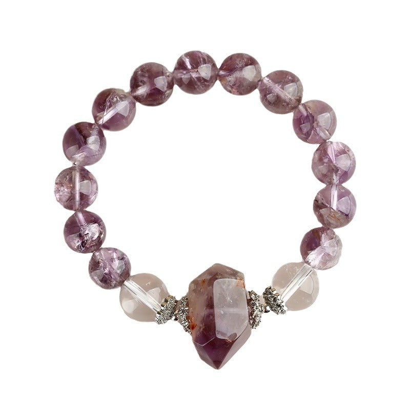 Moonlit Whisper · Amethyst & Quartz Bracelet