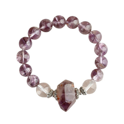 Moonlit Whisper · Amethyst & Quartz Bracelet