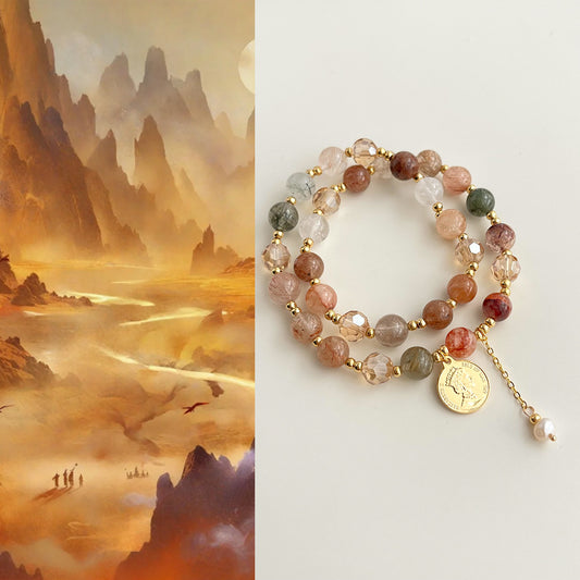 Riverlight Reverie · Multicolor Garden Quartz Wrap Bracelet
