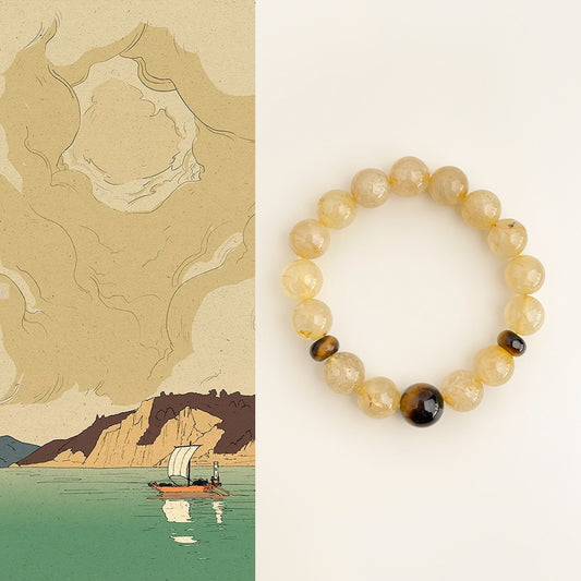 Golden Drift · Tiger Eye & Citrine Bracelet