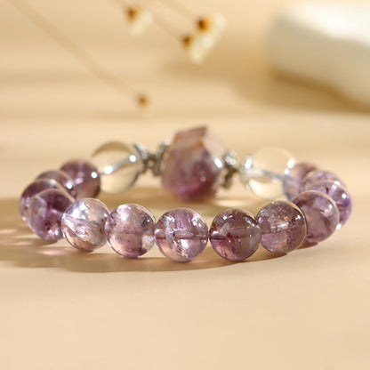 Moonlit Whisper · Amethyst & Quartz Bracelet