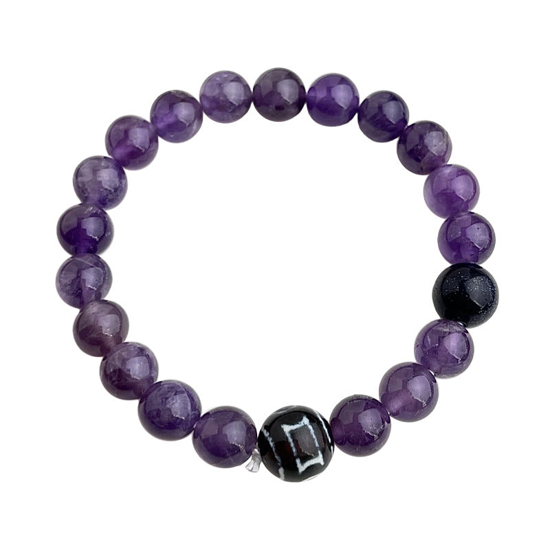 Traumkranich · Amethyst- und Sternsteinarmband