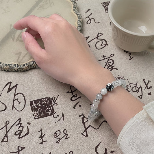Eclipse Trail · Black Rutilated Quartz Bracelet