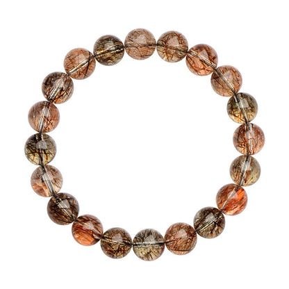 Super Sieben Quarz Armband – Schwarzer Goldrutil Kraft