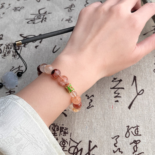 Crimson Auspice · Red Garden Quartz Bracelet