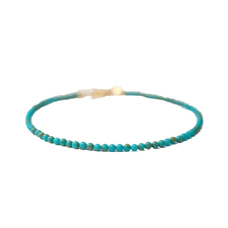 Whispered Turquoise · Minimal Beaded Bracelet
