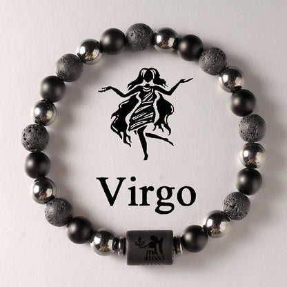 Zodiac Obsidian Bracelet · 12 Signs Protection Jewelry
