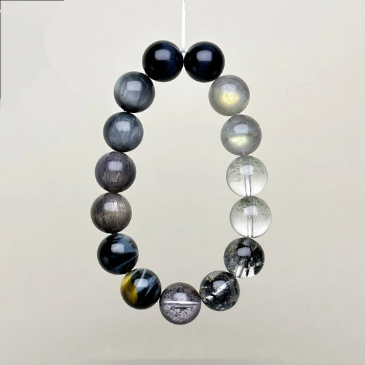 Shadow Core · Hawk’s Eye & Labradorite Grounding Energy Bracelet