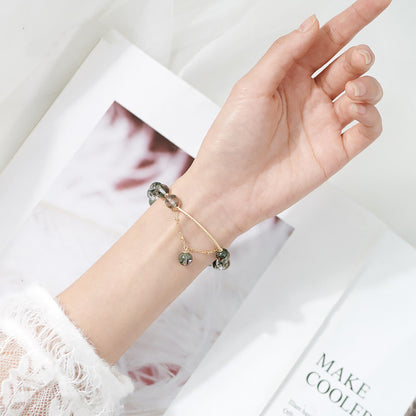 Golden Grove · Green Phantom Quartz Bracelet with 14K Gold-Filled Accents
