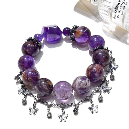 Mystic Bloom · Phantom Amethyst Butterfly Bracelet