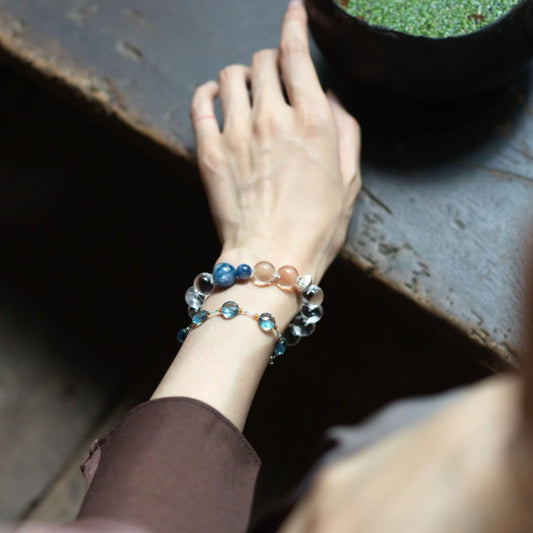 Clarity Flow · Clear Quartz & Kyanite Energy Bracelet