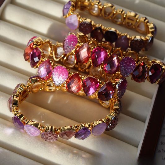 Aurora Cluster · Vintage Kristall- & Glasperlen-Armband