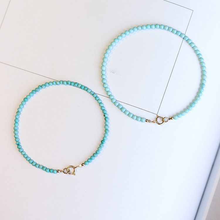 Whispered Turquoise · Minimal Beaded Bracelet