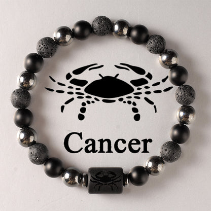 Zodiac Obsidian Bracelet · 12 Signs Protection Jewelry