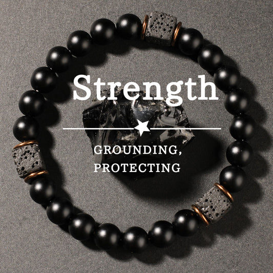 Obsidian Core · Strength & Grounding Bracelet