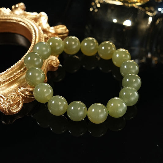 Jade Stillness · Pale Green Jade Bracelet